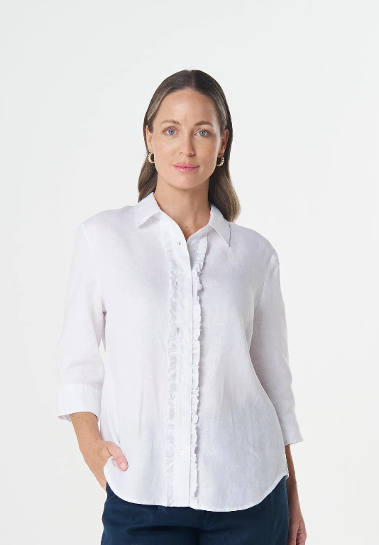 GC White Frilly shirt