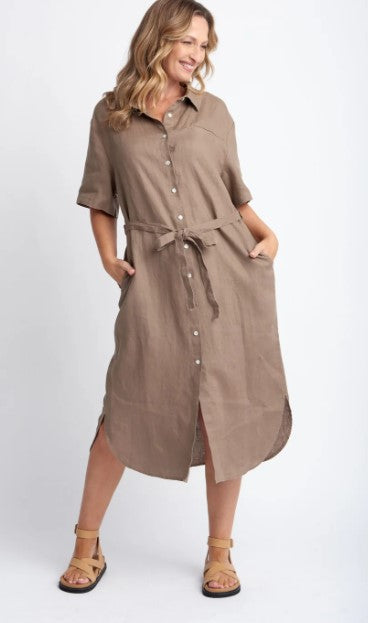 GC Tobacco Linen dress