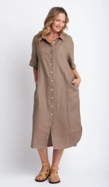 GC Tobacco Linen dress