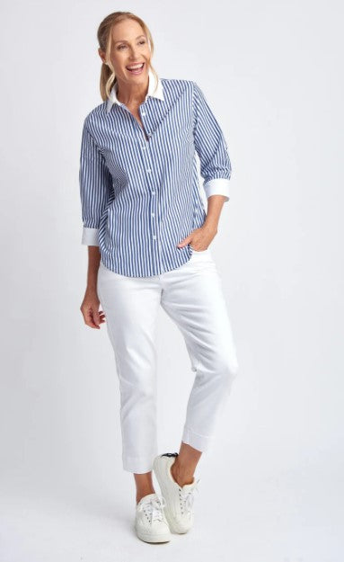 GC Navy/white stripe shirt