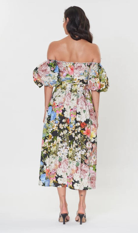 Romantic flower dress strapless