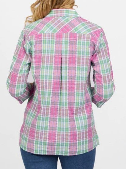 Pink check Vassilli shirt