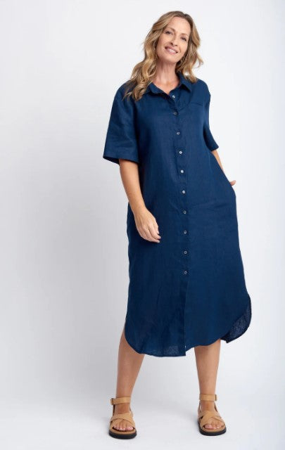 GC Linen Navy dress