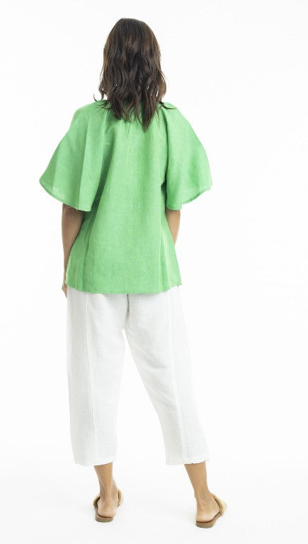 Parrot chinese linen blouse