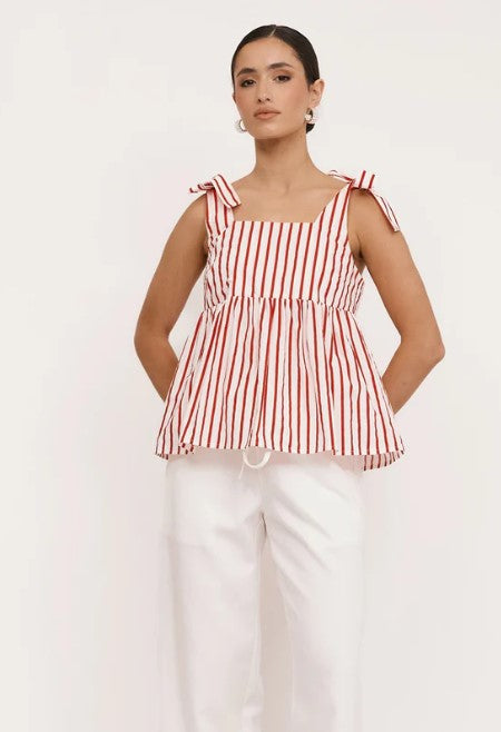 Red stripe top