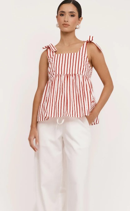 Red stripe top