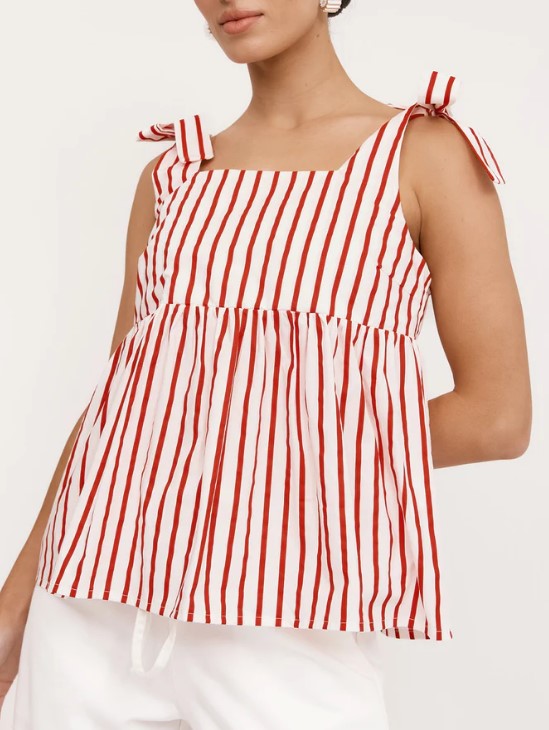 Red stripe top