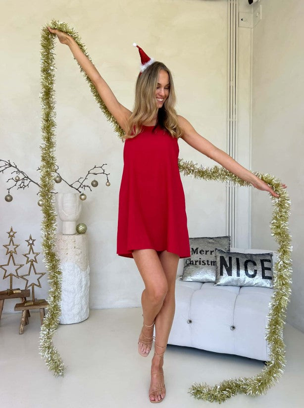 Red xmas libra dress