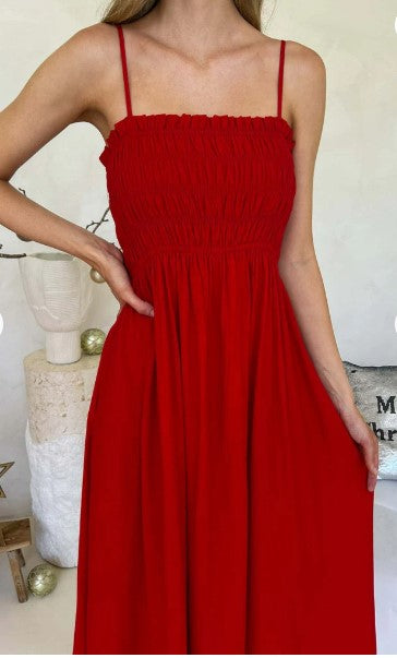 Hot Red Palm cove dress