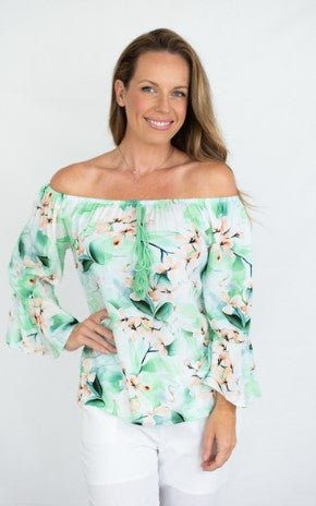 FLORAL off shoulder top