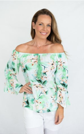 FLORAL off shoulder top