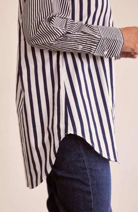 Navy stripe Cotton shirt