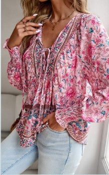 Pink Boho blouse