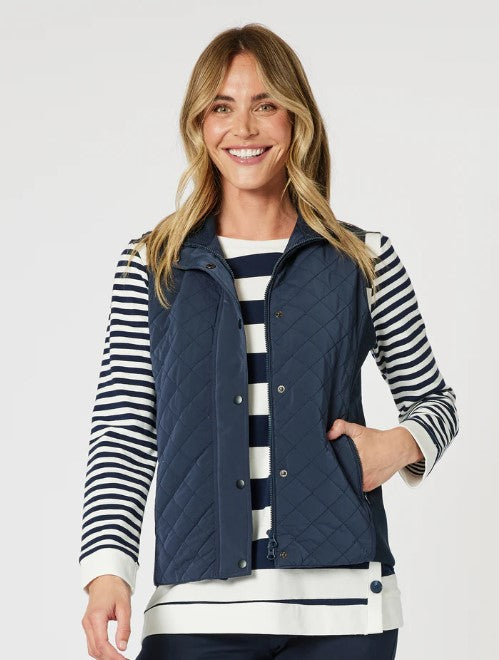 Brighton puffer vest navy
