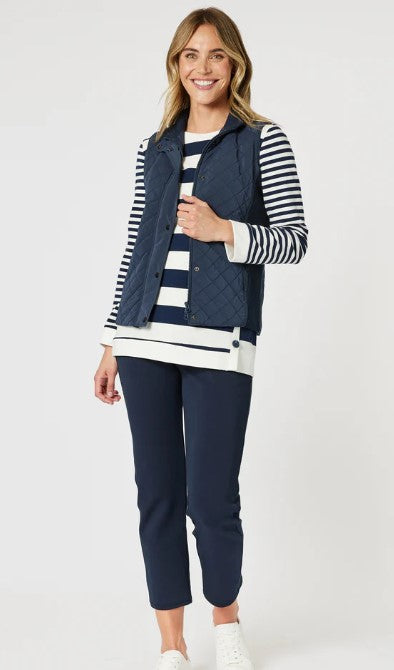 Brighton puffer vest navy