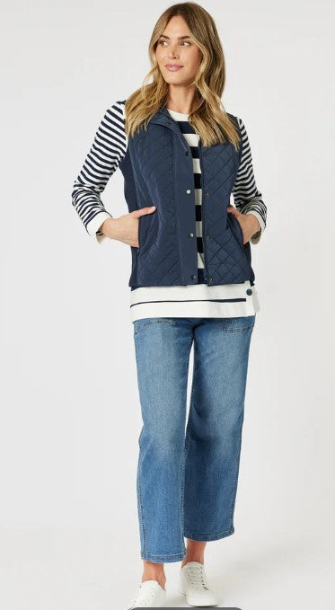 Brighton puffer vest navy
