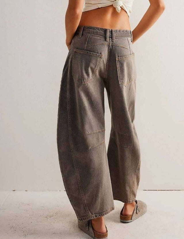 Grey choc Flare 3/4 jeans