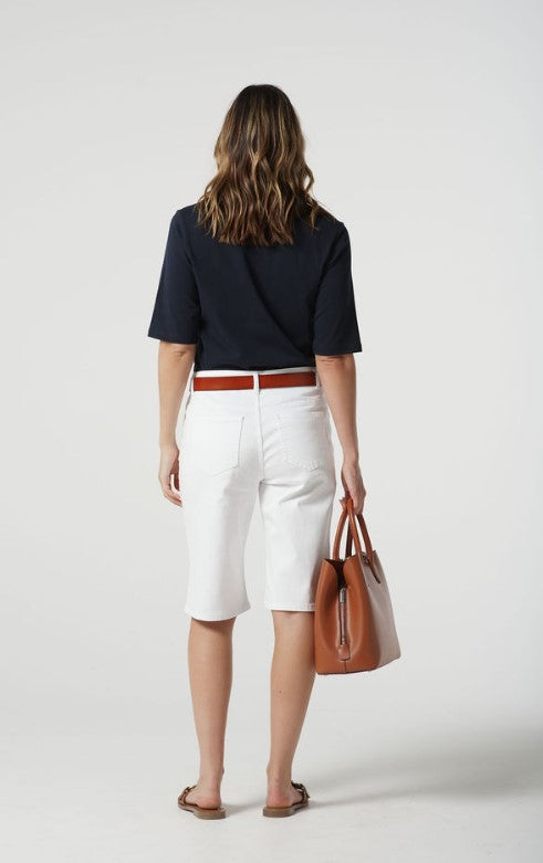 GC White denim shorts