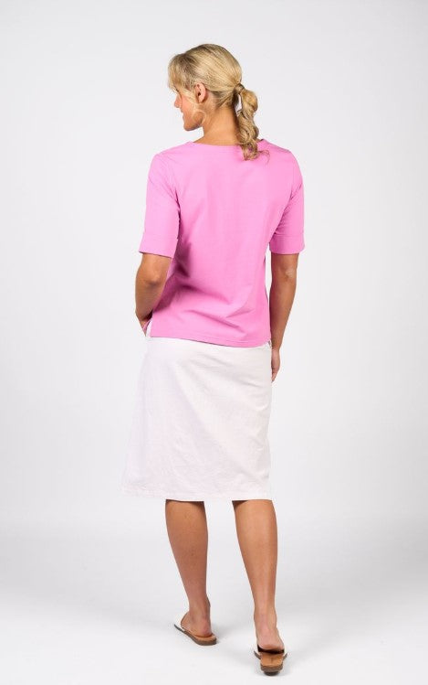 Vassalli Orchid v neck top