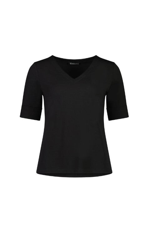 Vassalli Black V neck top