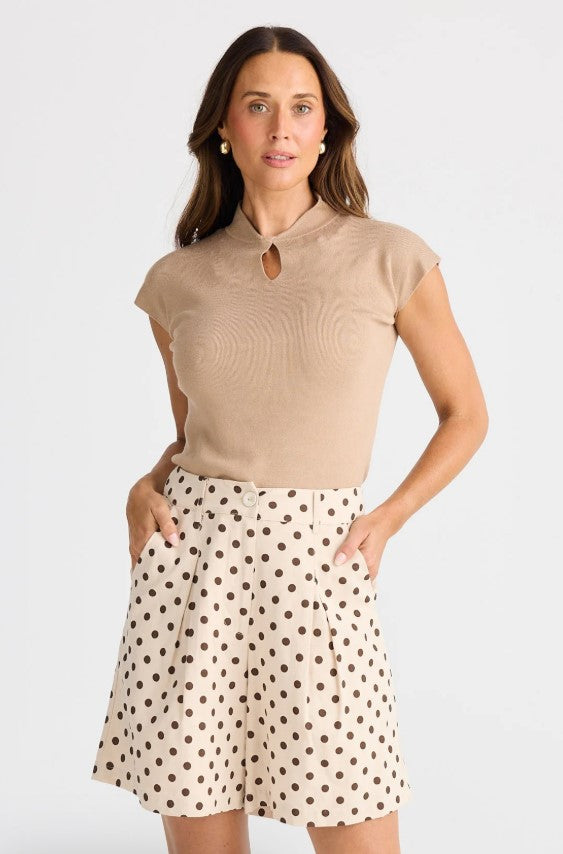 Choc Poker Dott Short