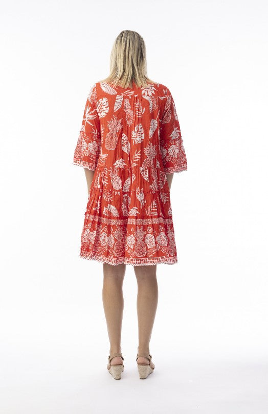 Orientique  Red RicRac dress