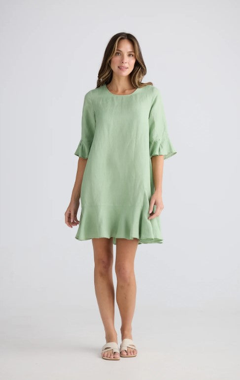 Shanty Linen Sage dress