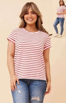 Red Stripe Cotton Tees