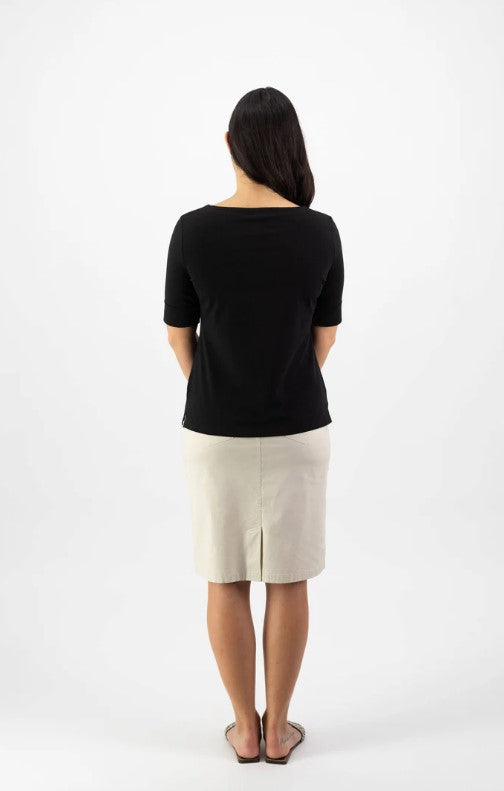 Vassalli Black Boat Cotton Tee