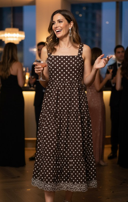 Poker Dott Chocolate dress