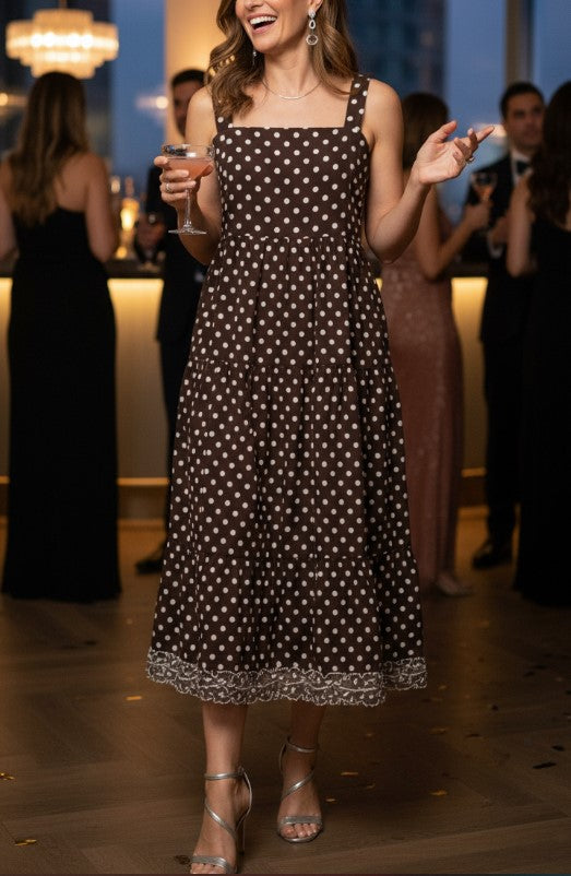 Poker Dott Chocolate dress