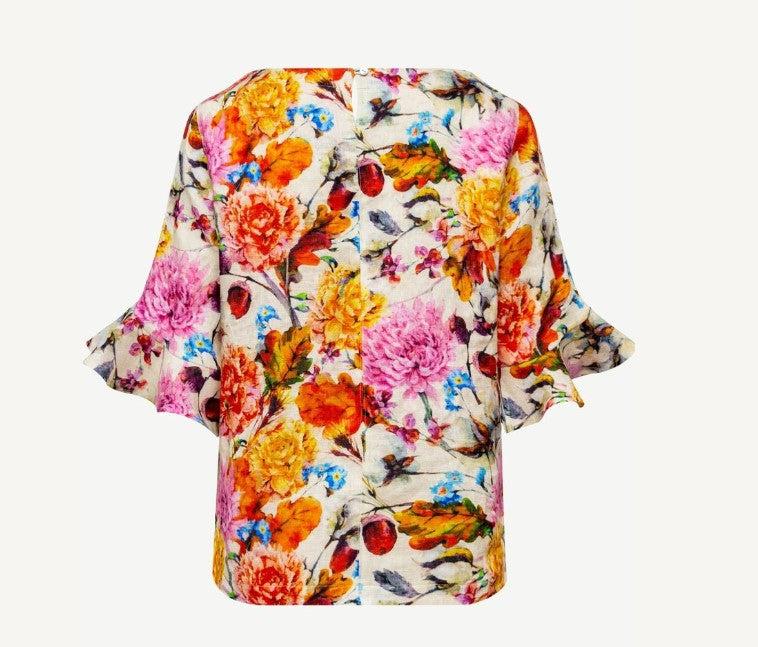 Corfu Petal Linen Blouse