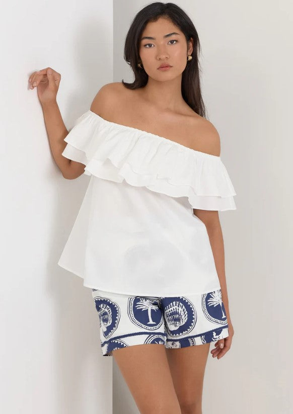 White Serena poplin blouse
