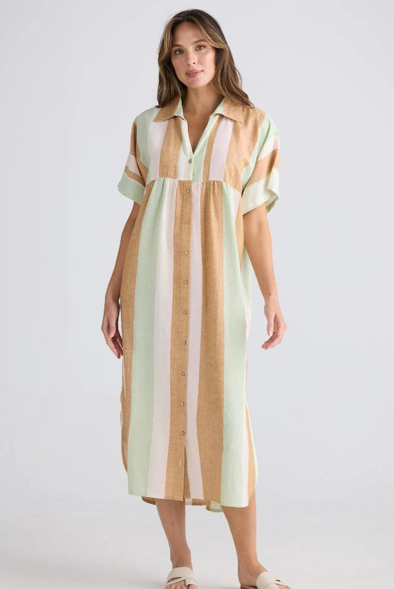 Wander linen Melon Dress