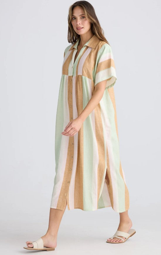 Wander linen Melon Dress