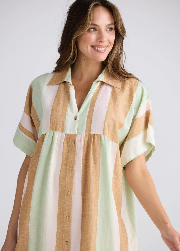 Wander linen Melon Dress