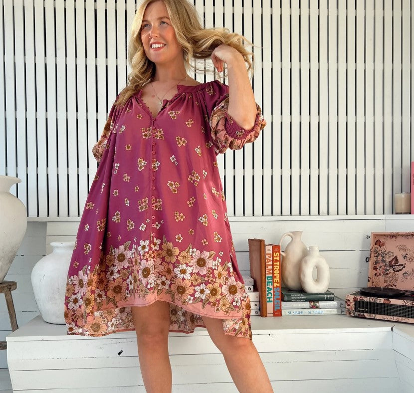 Evelyn Mini Orchid dress