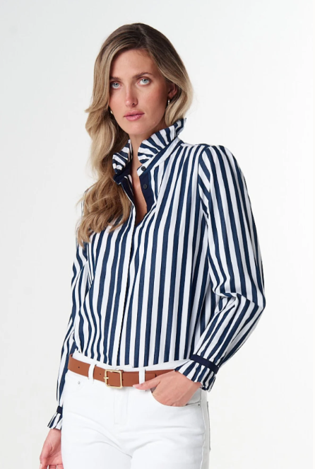 GC Frill stripe shirt