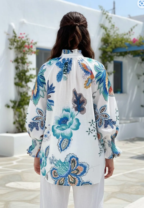 Touch of Paradise blouse blue