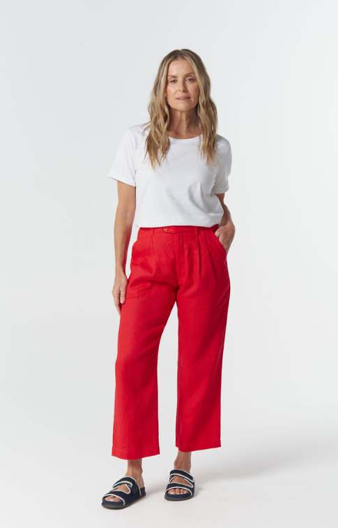 GC RED Linen pants