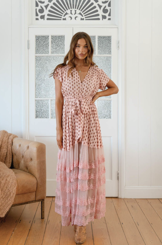 Pink Sunset Lace Pandora dress