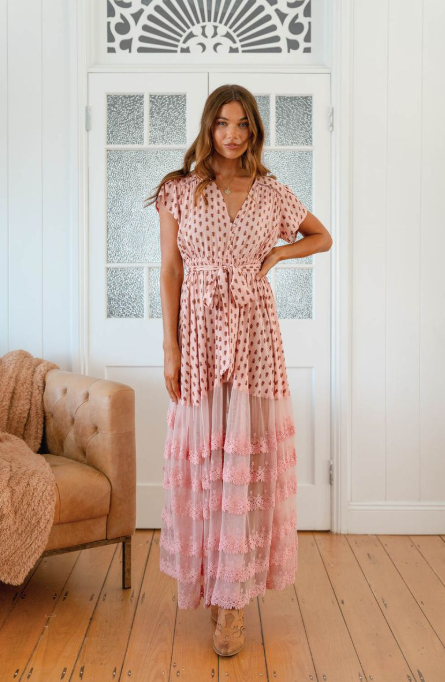 Pink Sunset Lace Pandora dress