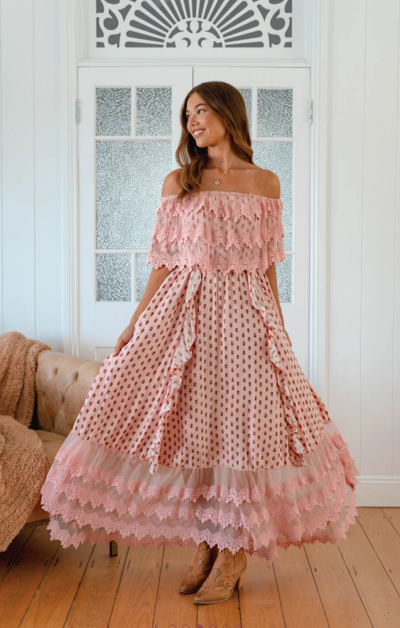 Pink Sunset Georgie Maxi dress