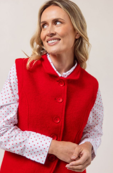 SS RED Wool Vest