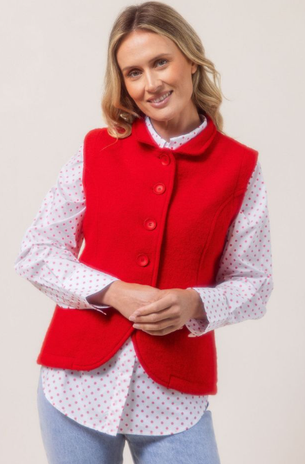 SS RED Wool Vest