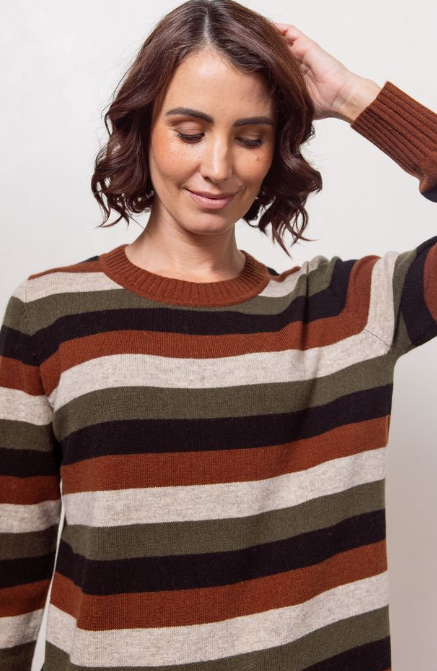 SS Copper/black Wool Sweater