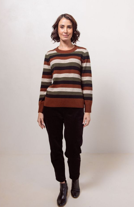 SS Copper/black Wool Sweater