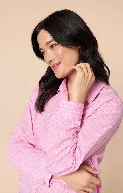 GS Stripe pink Cotton shirt