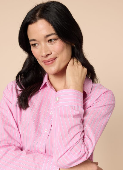 GS Stripe pink Cotton shirt