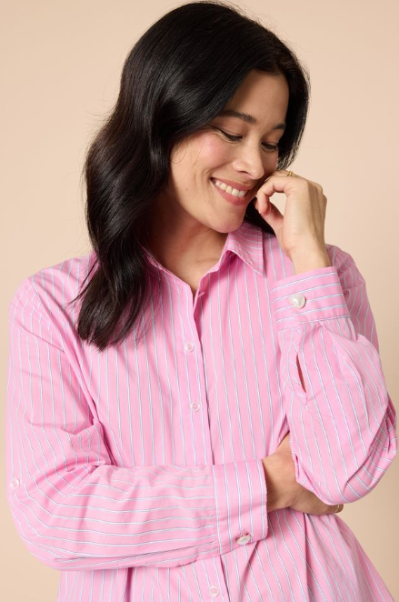 GS Stripe pink Cotton shirt